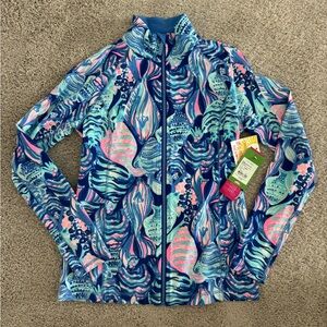 Lilly Pulitzer Blue and Pink Patterned Jacket